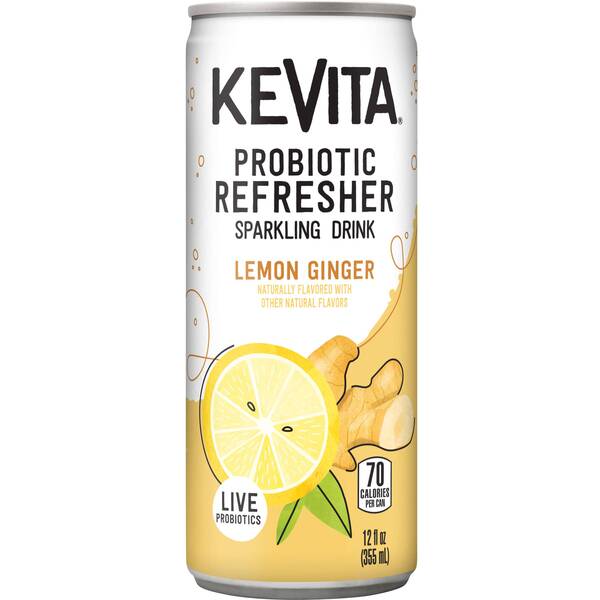 KeVita Sparkling Refresher Lemon Ginger Image Of KeVita Sparkling Refresher Lemon Ginger SKU: 322700