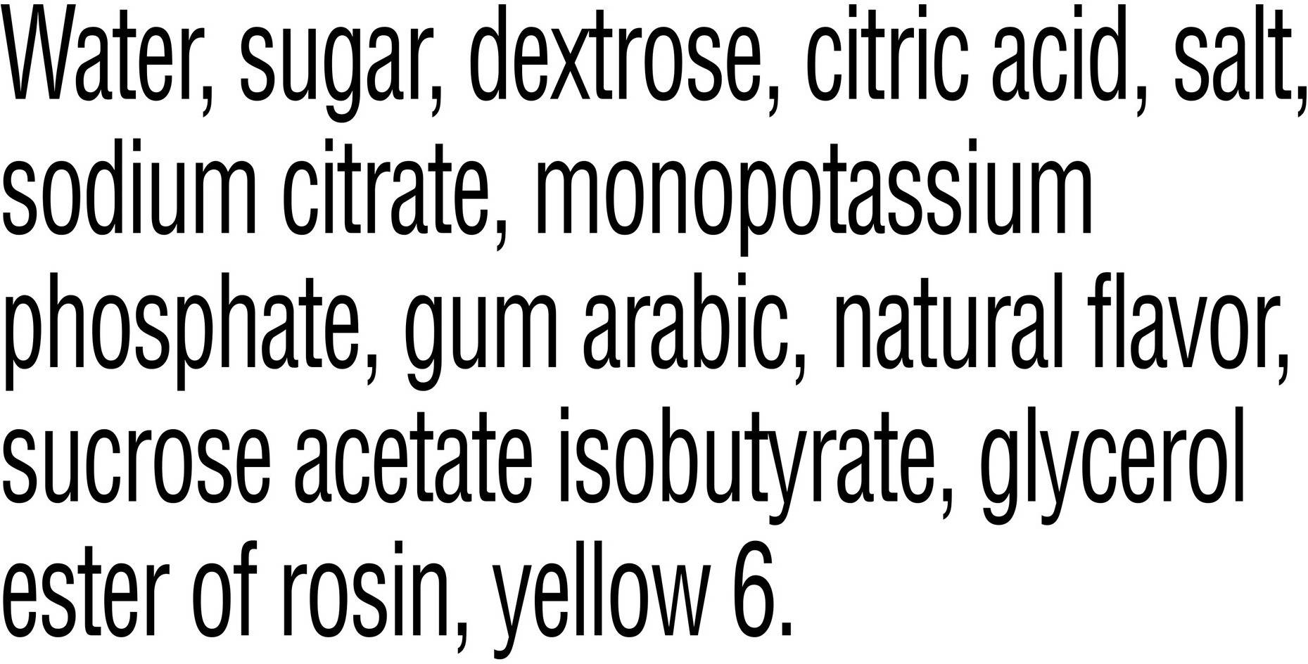 Image describing nutrition information for product Gatorade Orange (PRP)