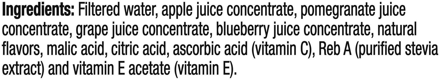 Image describing nutrition information for product Tropicana 50 Pomegranate Blueberry