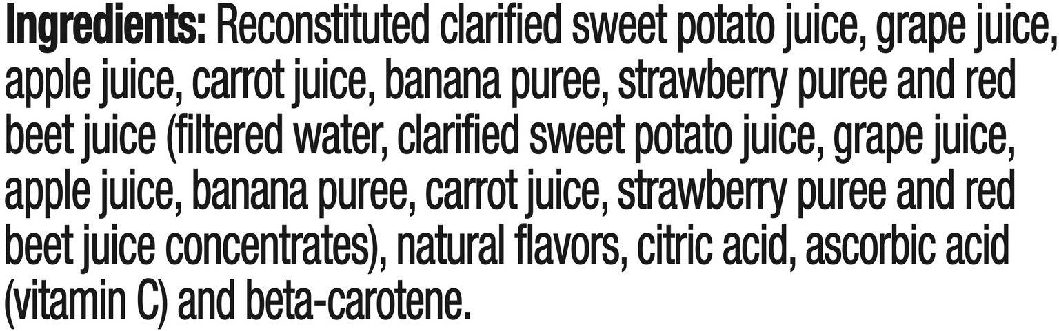 Image describing nutrition information for product Tropicana Farmstand Strawberry Banana