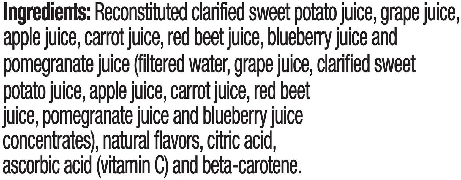 Image describing nutrition information for product Tropicana Farmstand Pomegranate Blueberry