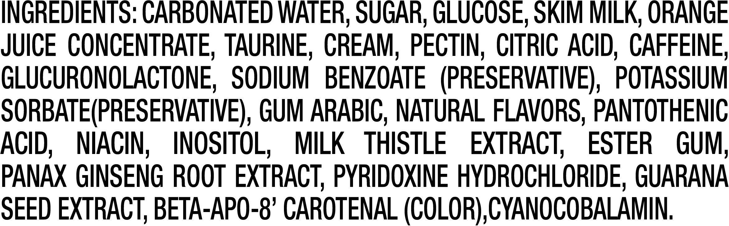 Image describing nutrition information for product Rockstar Enr Bm Whpd Org